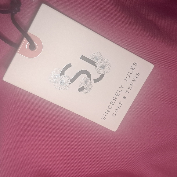 Sincerely Jules Golf & Tennis Pink with White Stripes Tank Top NWT Size Small - Picture 3 of 3